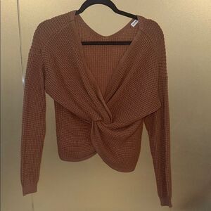 Women's Taupe Knitted Sweater